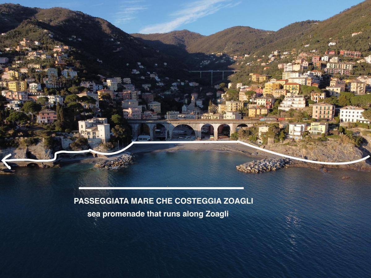 La Terrazza Sul Mare Lägenhet Zoagli Exteriör bild